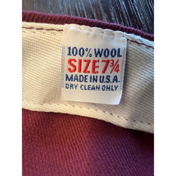 Vintage Hudson Valley Renegades MLB Hat Maroon Green 100% Wool Size 7 3/4 USA - Picture 8 of 11